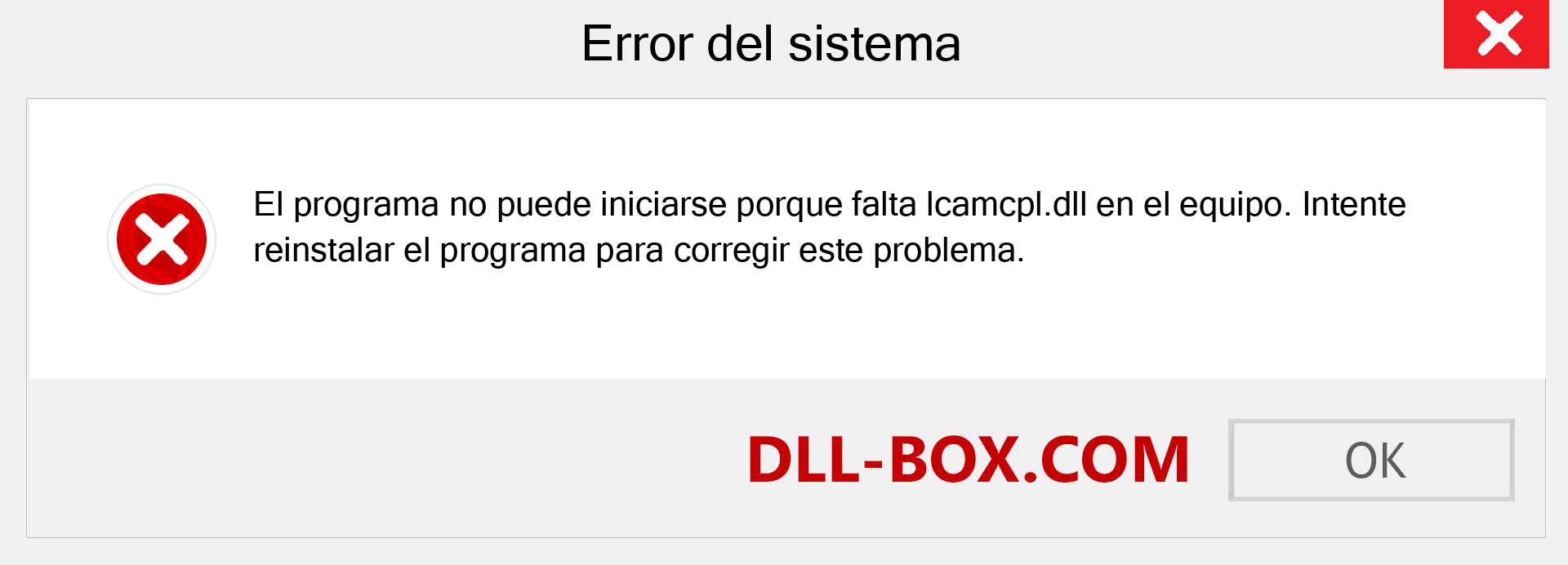 ¿Falta el archivo lcamcpl.dll ?. Descargar para Windows 7, 8, 10 - Corregir lcamcpl dll Missing Error en Windows, fotos, imágenes