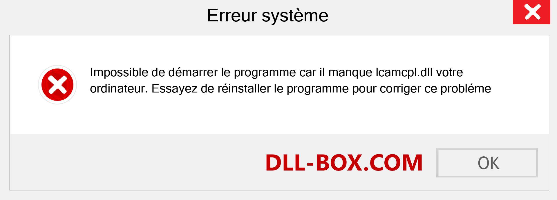 Le fichier lcamcpl.dll est manquant ?. Télécharger pour Windows 7, 8, 10 - Correction de l'erreur manquante lcamcpl dll sur Windows, photos, images